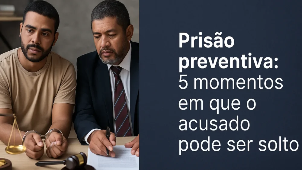 Prisão preventiva: 5 momentos em que o acusado pode ser solto 1 Prisão preventiva 5 momentos WEBP