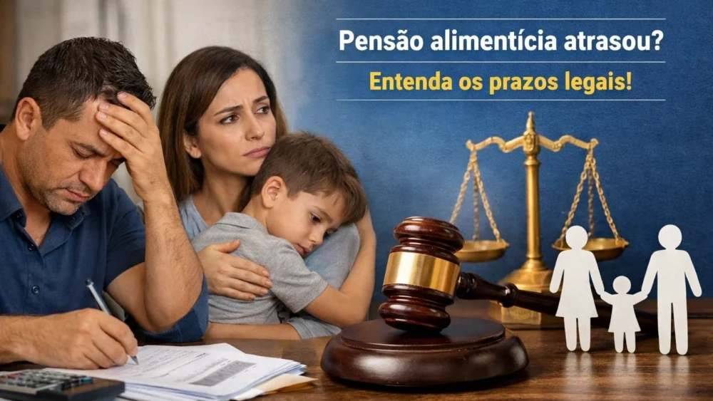 pensão alimentícia atrasou