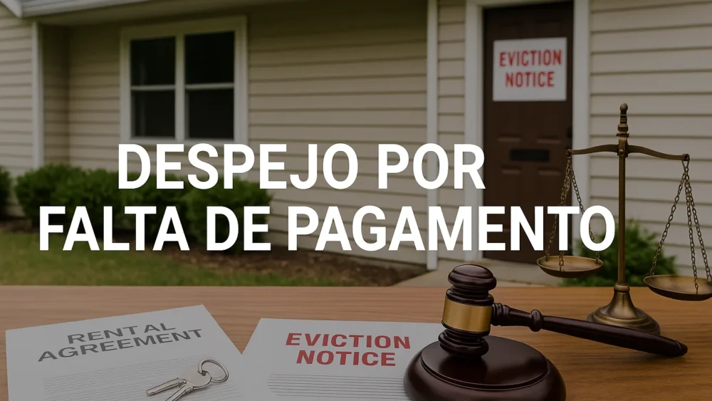 despejo por falta pagamento.