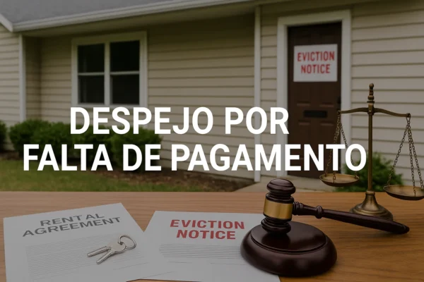 despejo por falta pagamento.