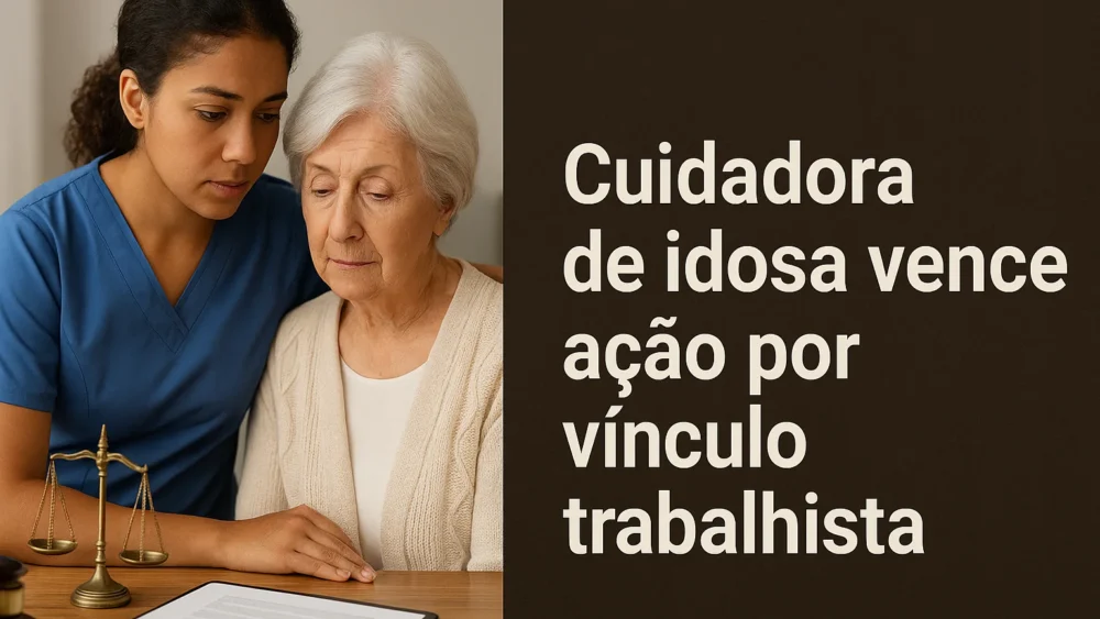 Cuidadora de idosa vence ação por vínculo trabalhista