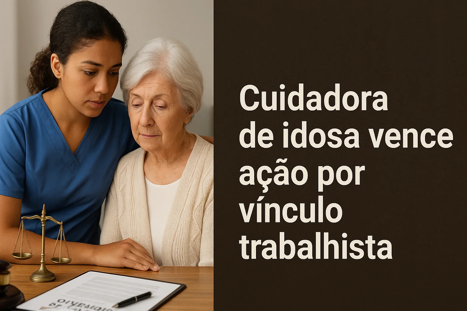 Cuidadora de idosa vence ação por vínculo trabalhista
