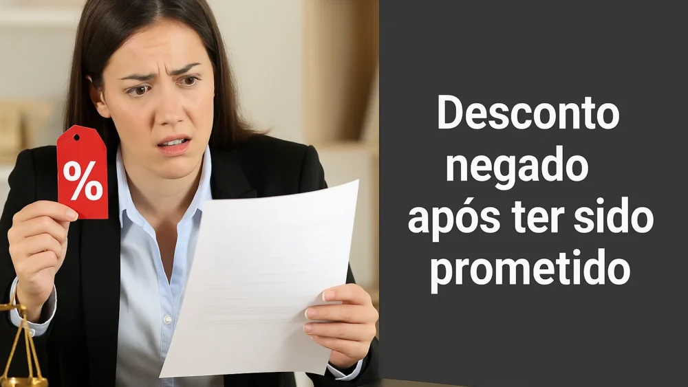 Prometeram desconto, mas cobraram a mais? Veja seus direitos 1 Desconto negado
