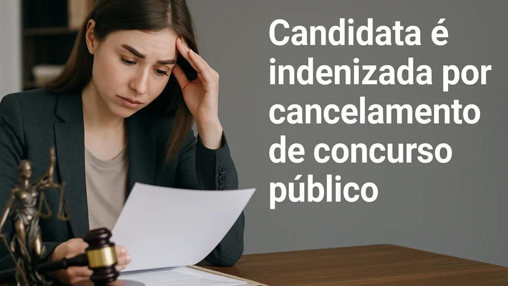 Candidata indenizada cancelamento de concurso público