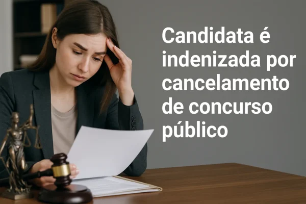 Candidata indenizada cancelamento de concurso público