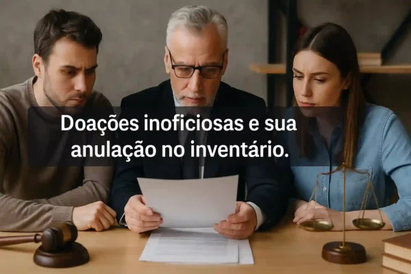 Doacoes inoficiosas e sua anulacao no inventario