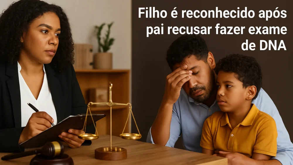 Filho é reconhecido após pai recusar fazer exame de DNA 1 Filho é reconhecido após pai recusar fazer exame de DNA
