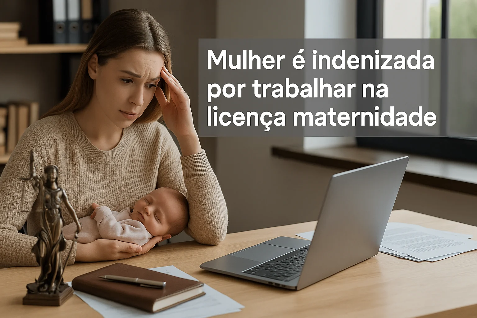 Mulher indenizada licença maternidade
