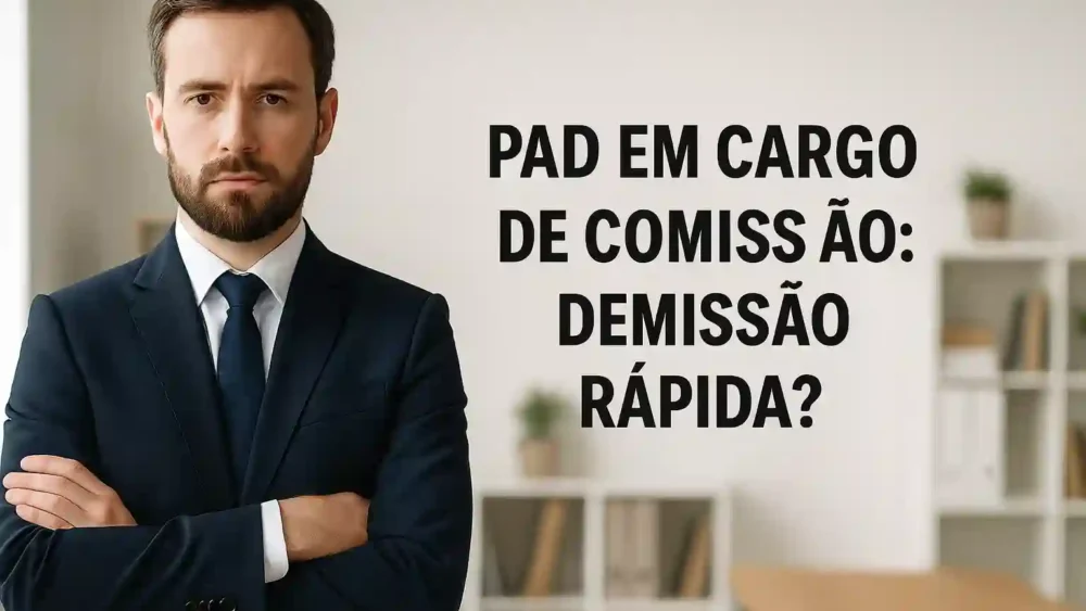 O servidor em cargo de comissao pode ser exonerado a qualquer momento. Entenda quando um PAD e necessario seus direitos de defesa e os riscos de uma demissao sumaria