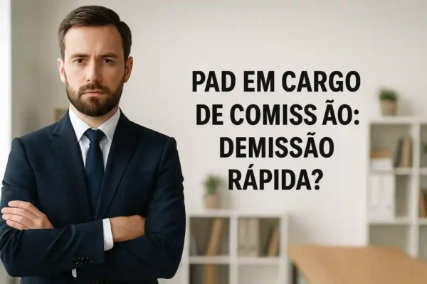 O servidor em cargo de comissao pode ser exonerado a qualquer momento. Entenda quando um PAD e necessario seus direitos de defesa e os riscos de uma demissao sumaria
