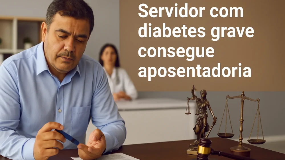 Servidor com diabetes grave consegue aposentadoria 1 Servidor com diabetes grave consegue aposentadoria