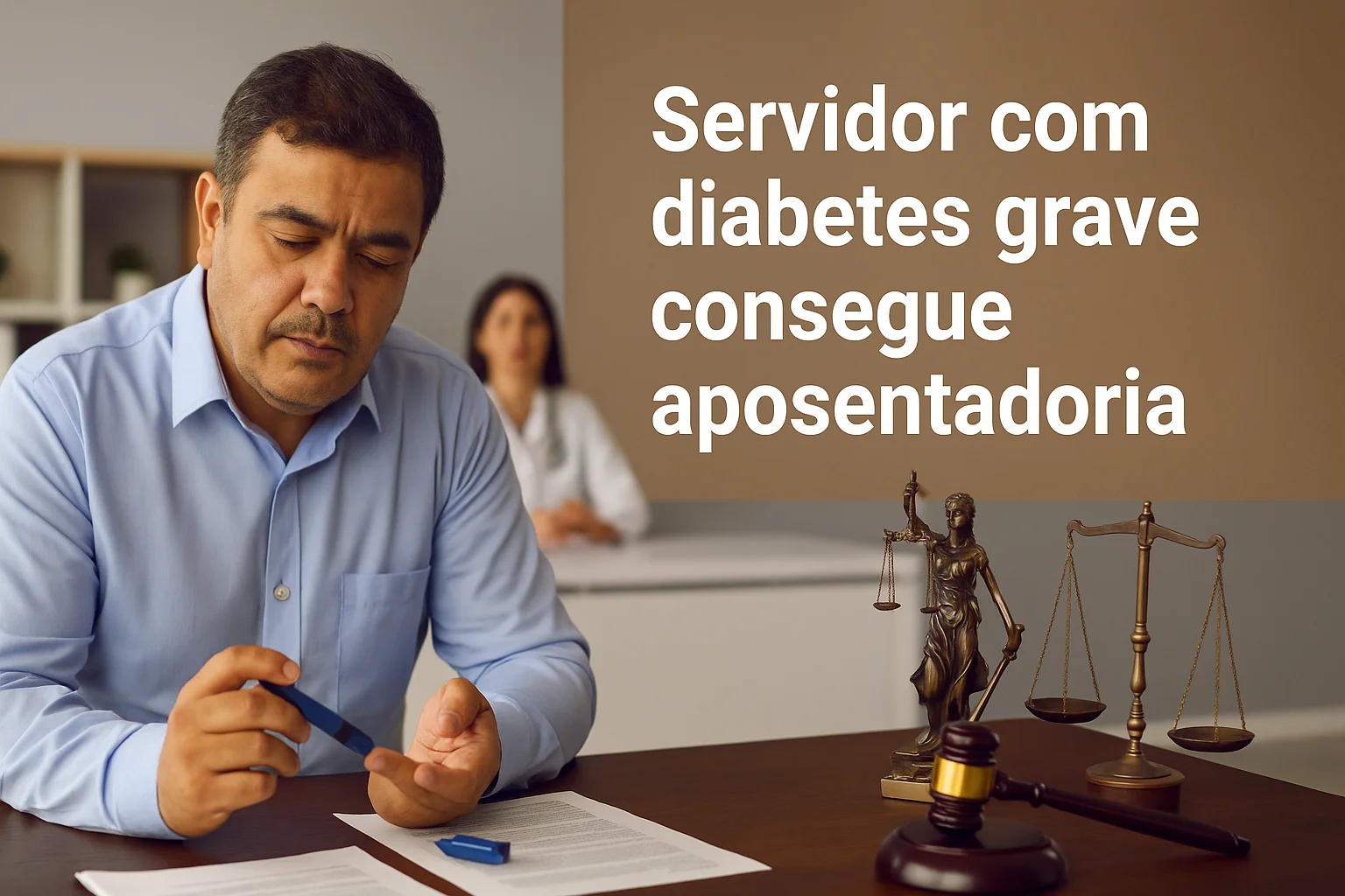 Servidor com diabetes grave consegue aposentadoria