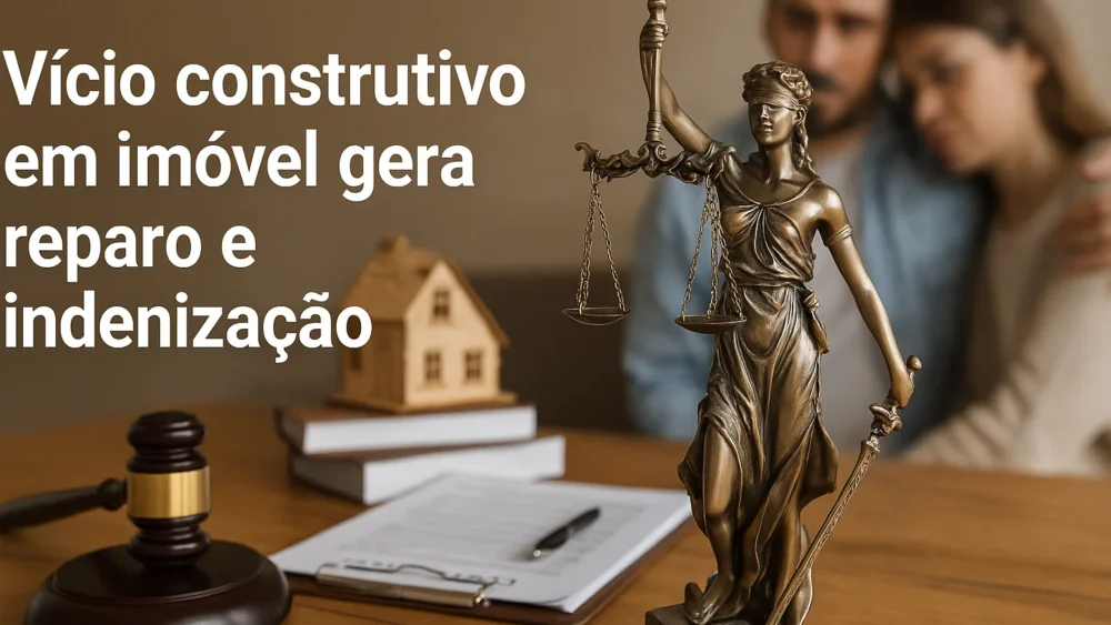 Vício construtivo em imóvel gera reparo e indenização