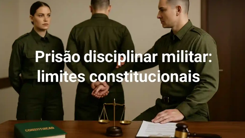 Prisão Disciplinar Militar | Limites e Controvérsias | STF 1 prisão disciplinar militar, limites constitucionais, controvérsias, Direito Militar, punição disciplinar, hierarquia, disciplina, jurisprudência, STF, habeas corpus