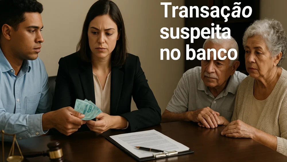 Transação suspeita no banco