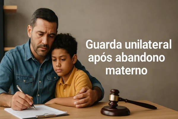 Guarda unilateral abandono materno