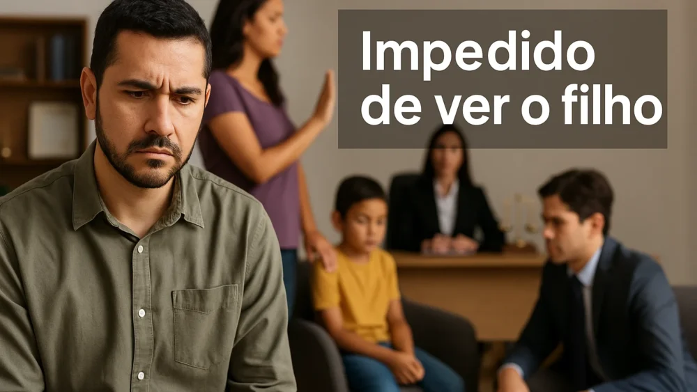 Impedido de ver o filho