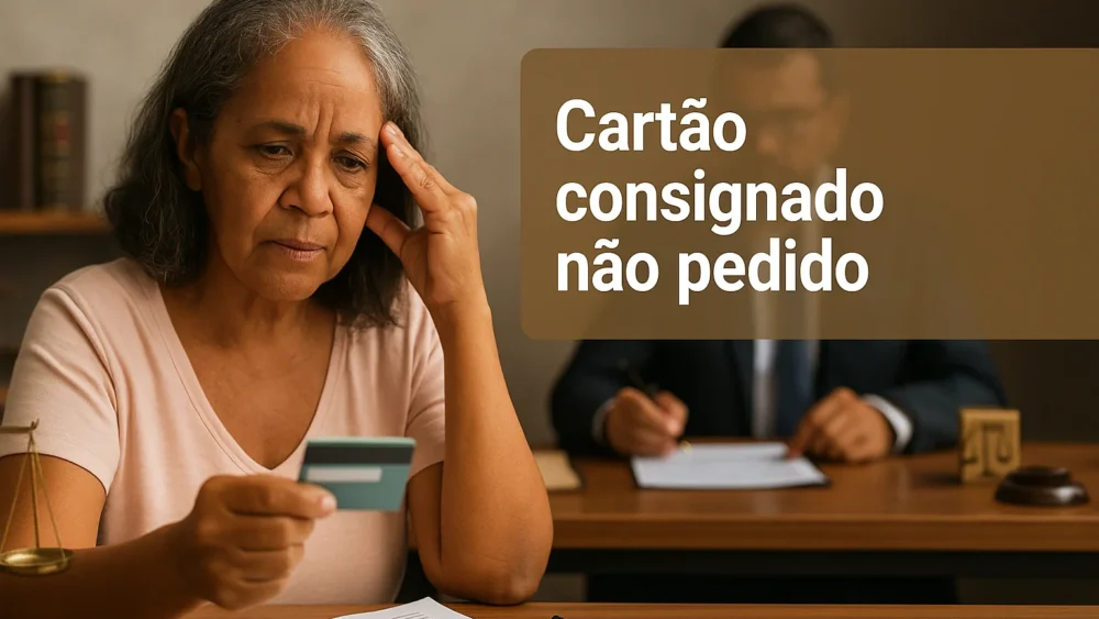 Cartão consignado não pedido: Aposentado ganha na Justiça 1 cARTÃO CONSIGNADO NÃO PEDIDO