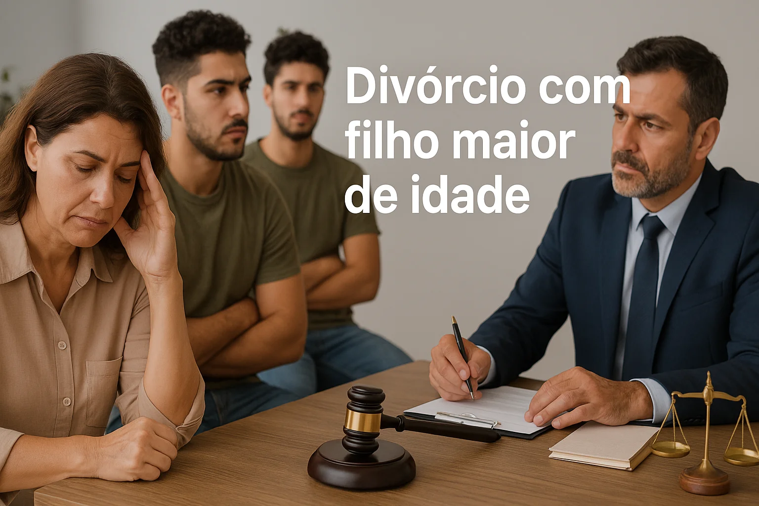 Divórcio com filho maior de idade WP