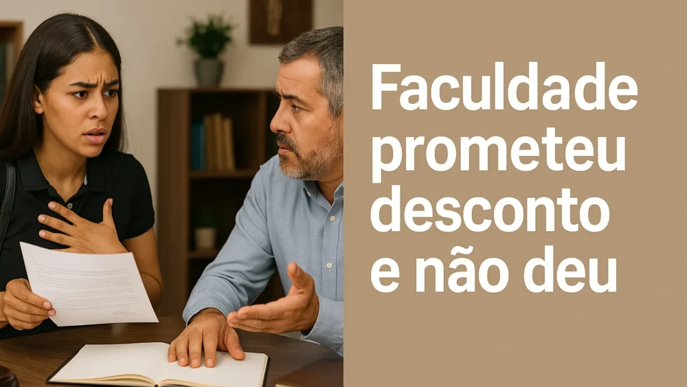 Faculdade prometeu desconto WP