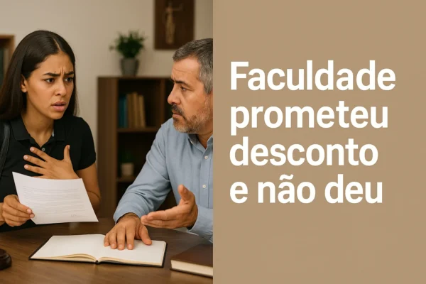 Faculdade prometeu desconto WP