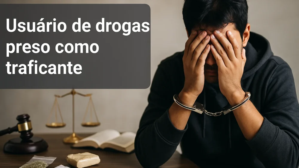 Usuário de drogas preso como traficante WP