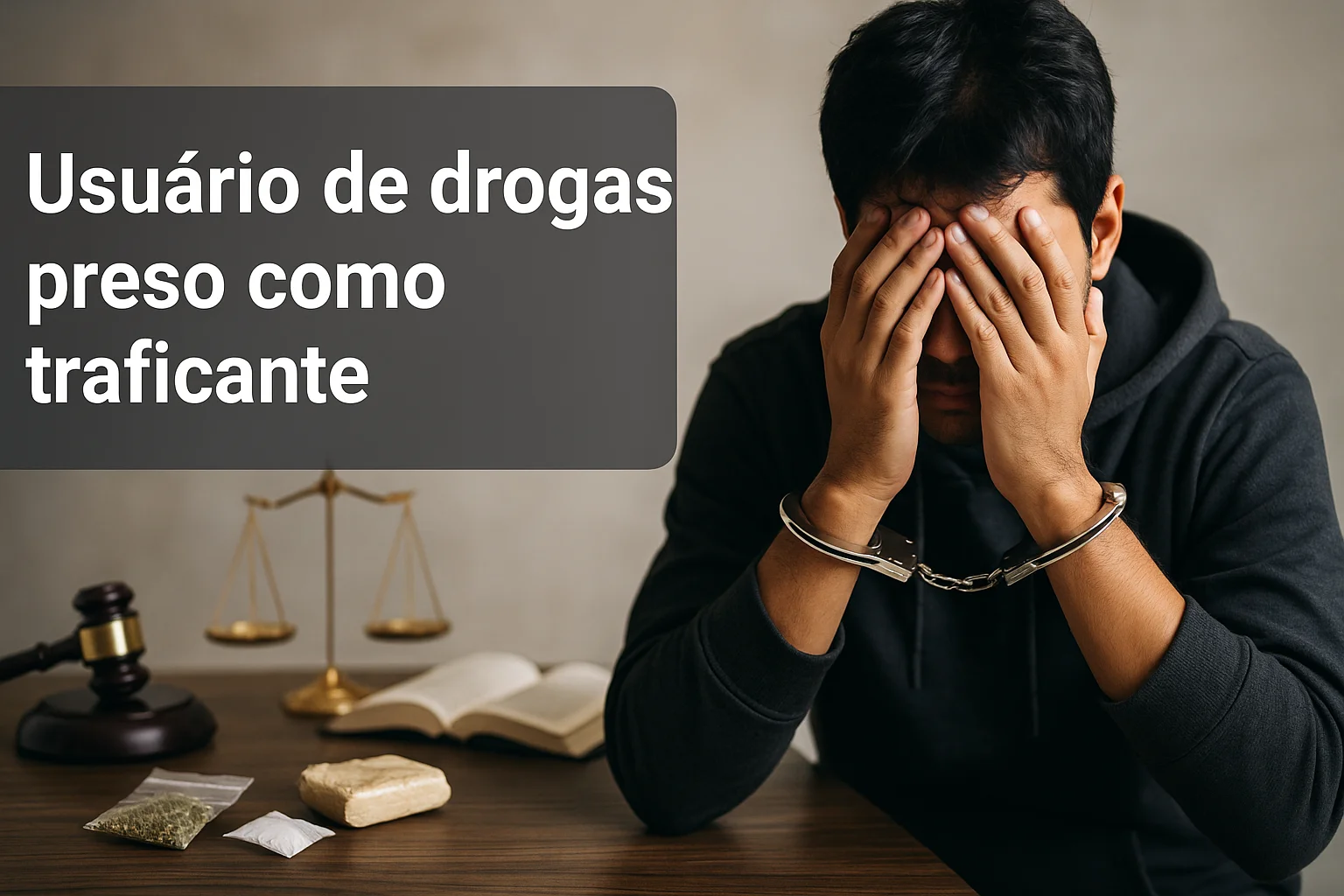 Usuário de drogas preso como traficante WP