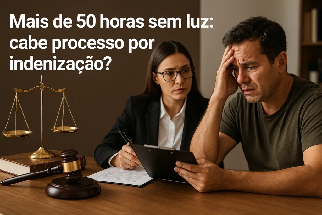 50 horas sem luz, cabe processo