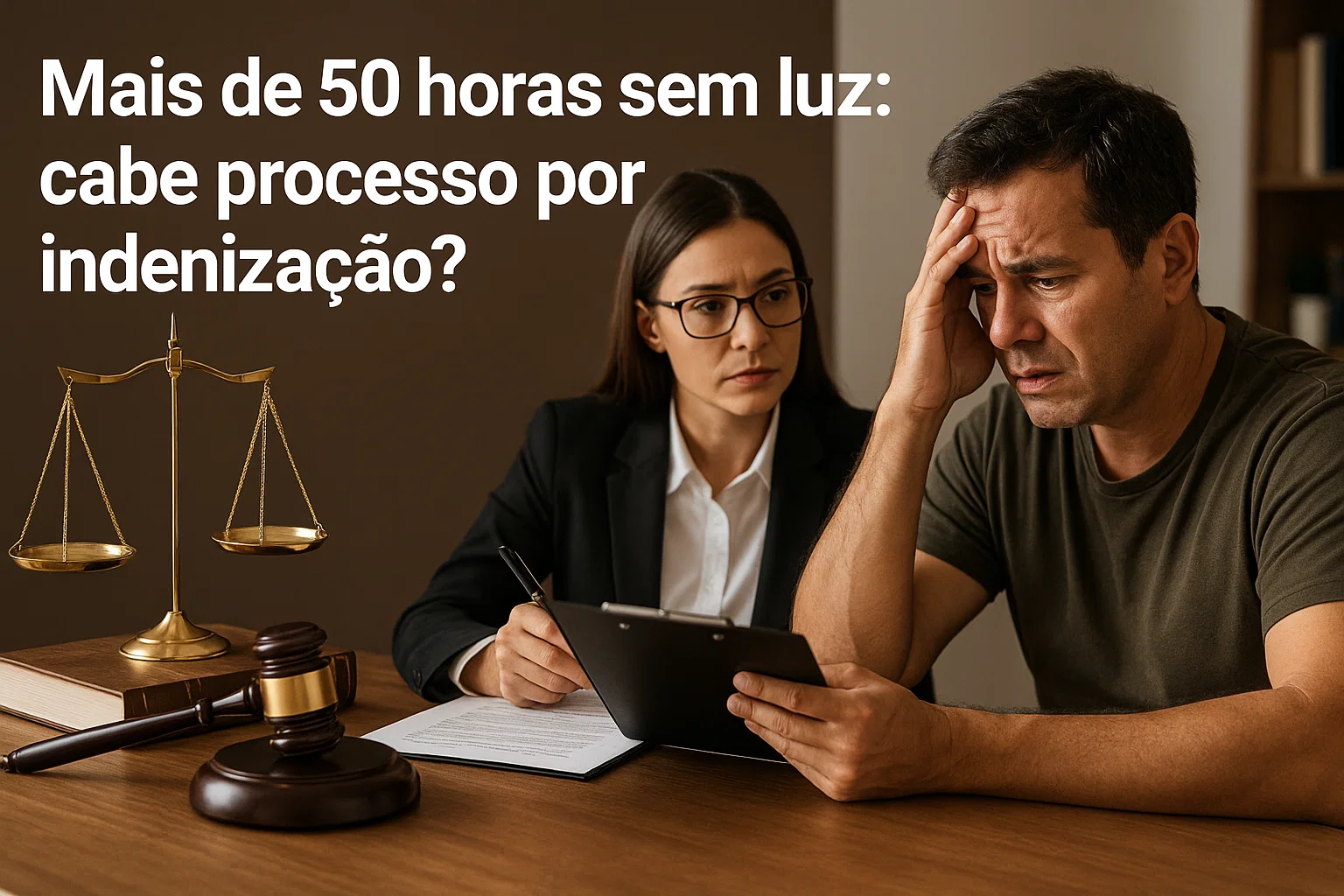 50 horas sem luz, cabe processo