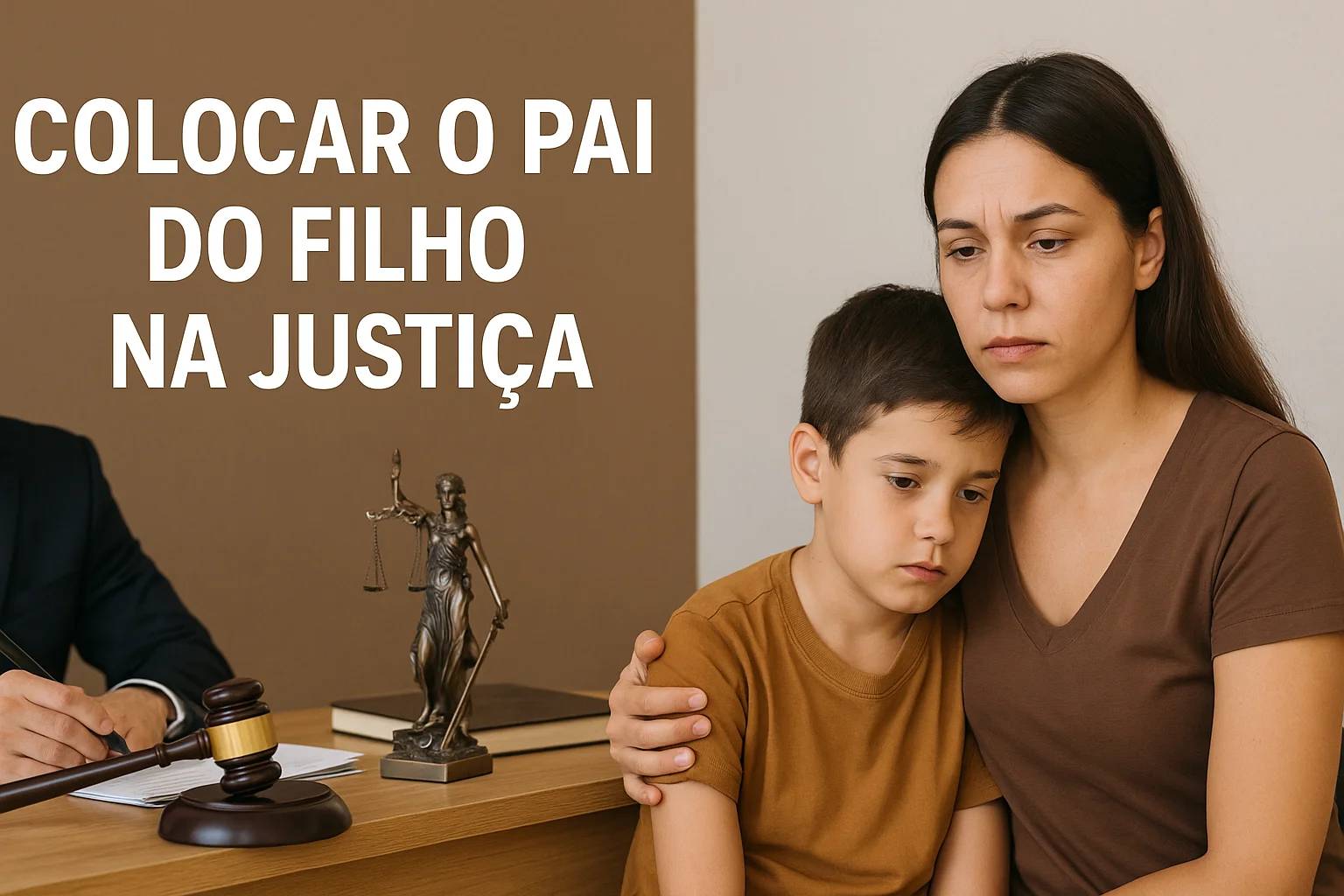 Colocar o pai do filho na justiça