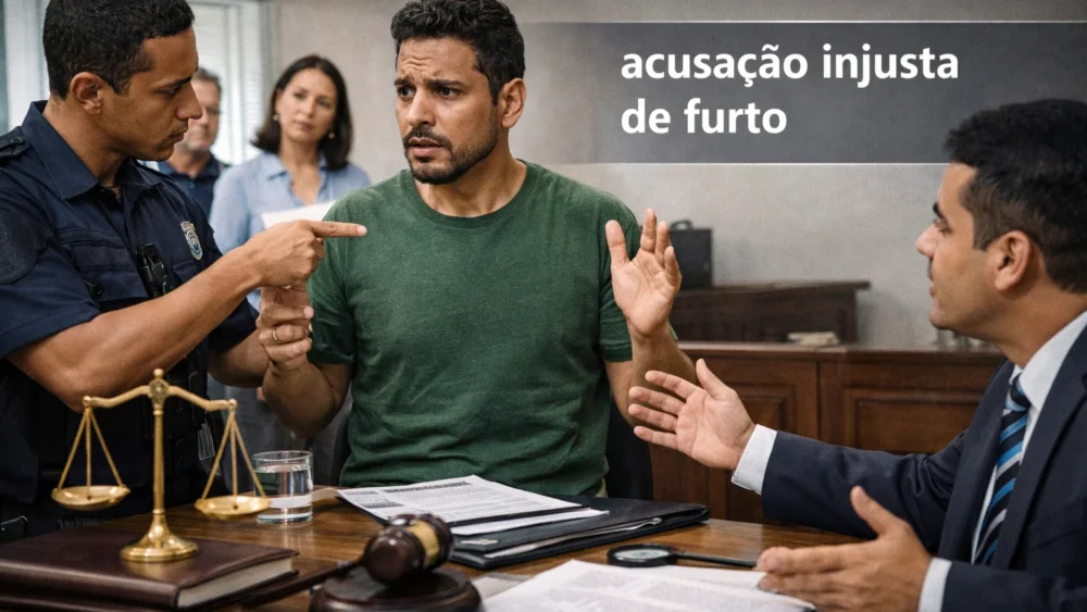 acusação injusta de furto