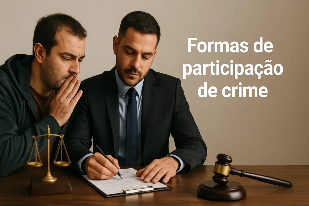 formas de participação de crime