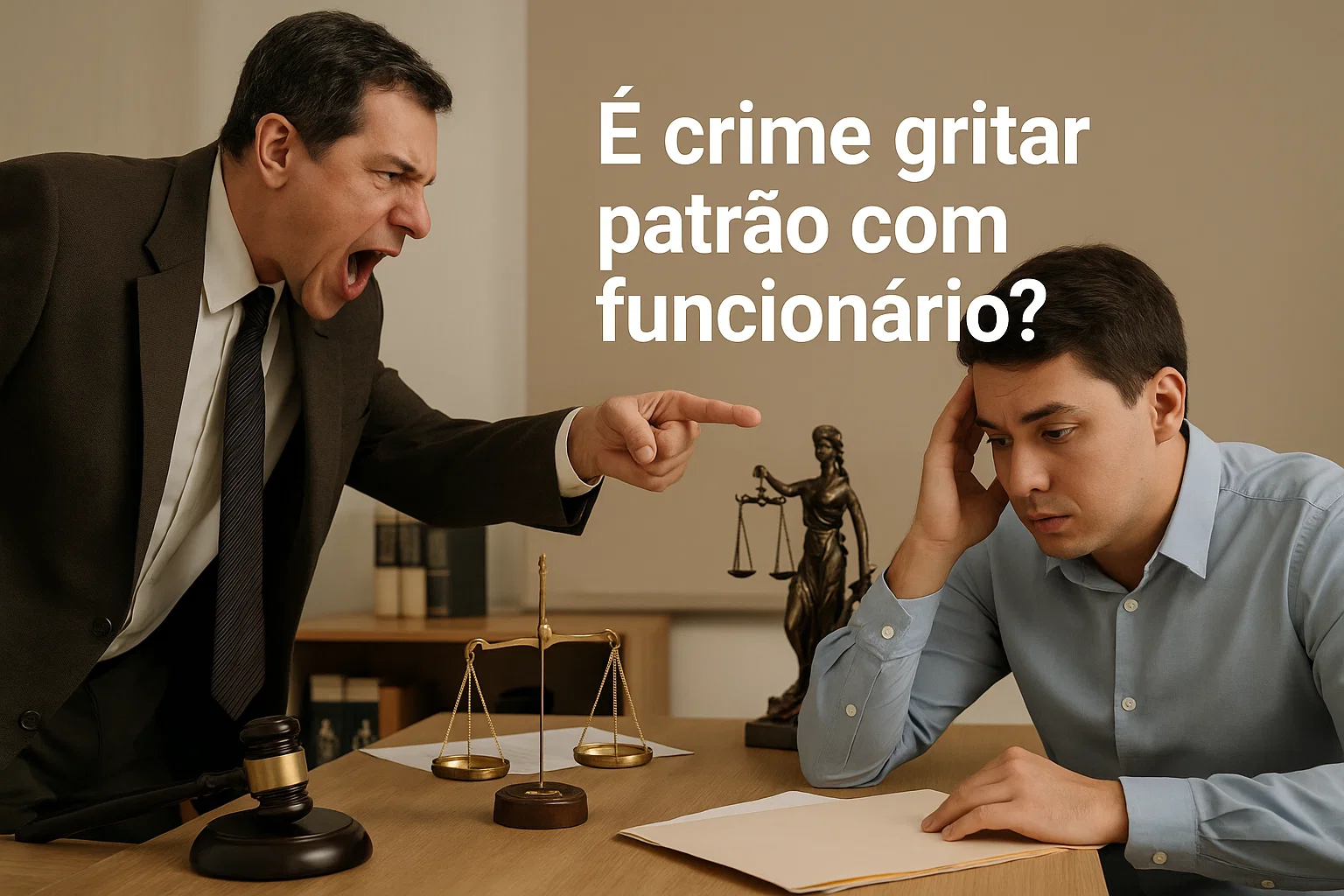patrão gritar com funcionário