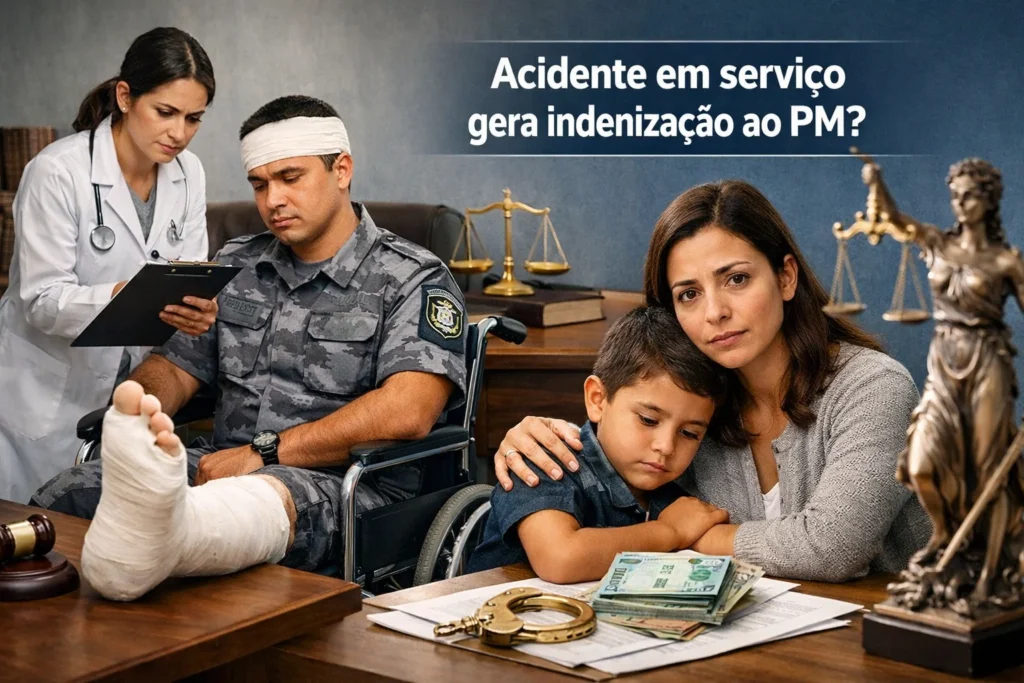 Acidente em serviço gera indenização ao PM