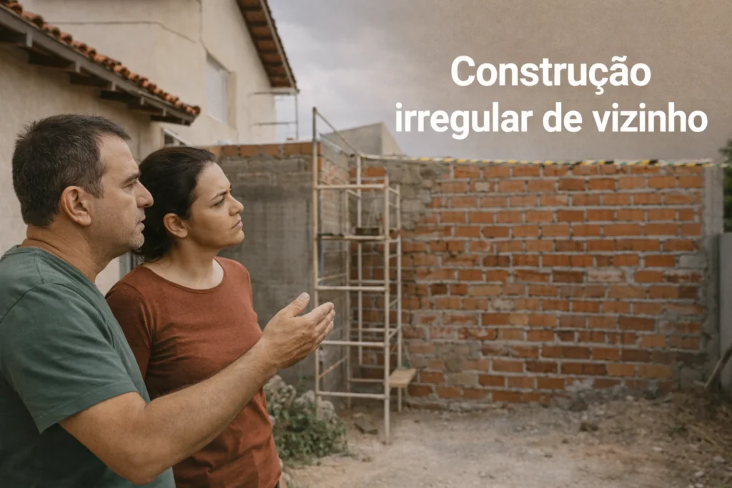 Construção irregular de vizinho