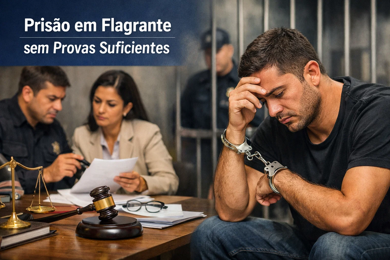 Prisão em flagrante sem provas suficientes
