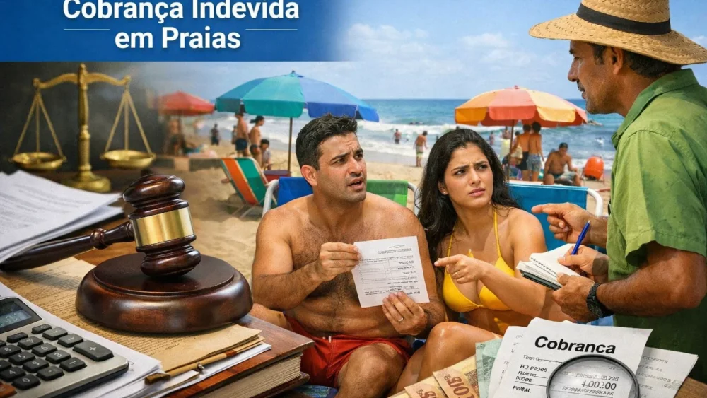 cobrança indevida em praias