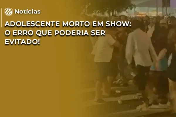 Adolescente morto em show