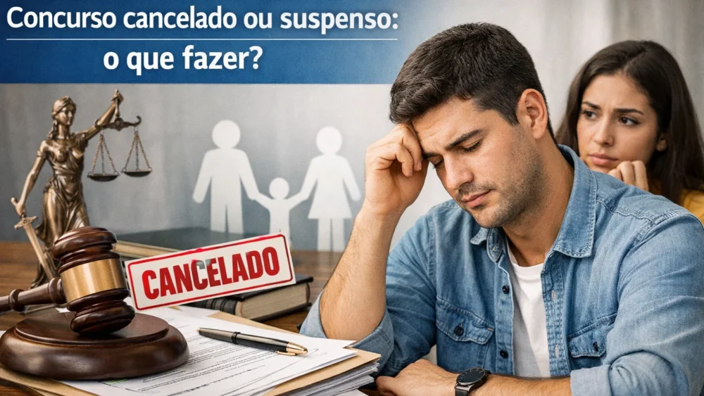 Concurso cancelado ou suspenso o que fazer? Entenda! 1 Concurso cancelado ou suspenso