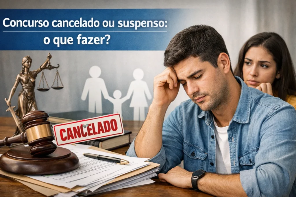 Concurso cancelado ou suspenso