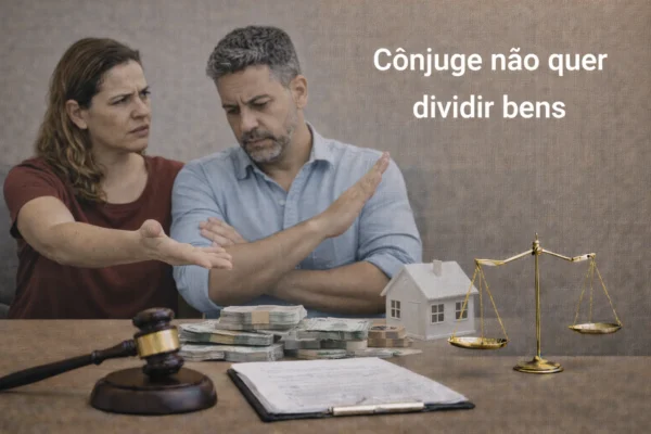 Cônjuge não quer dividir bens