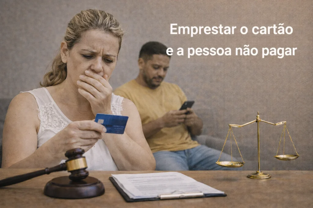 Emprestar o cartão e não pagar