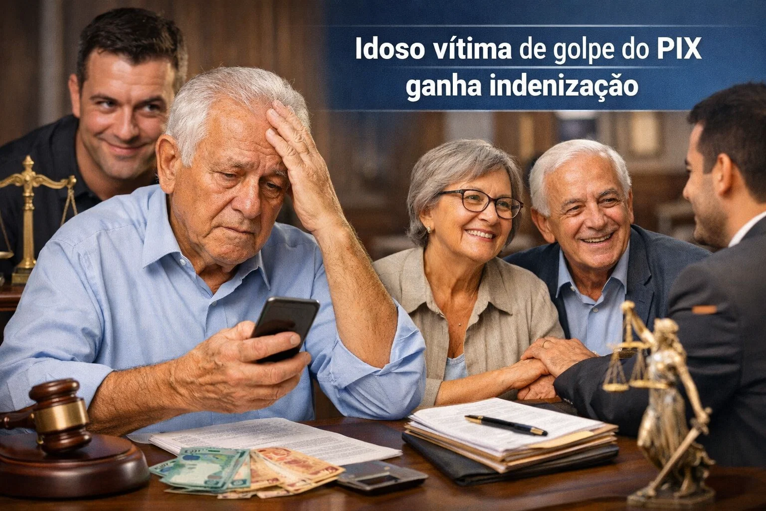 Idoso vítima de golpe