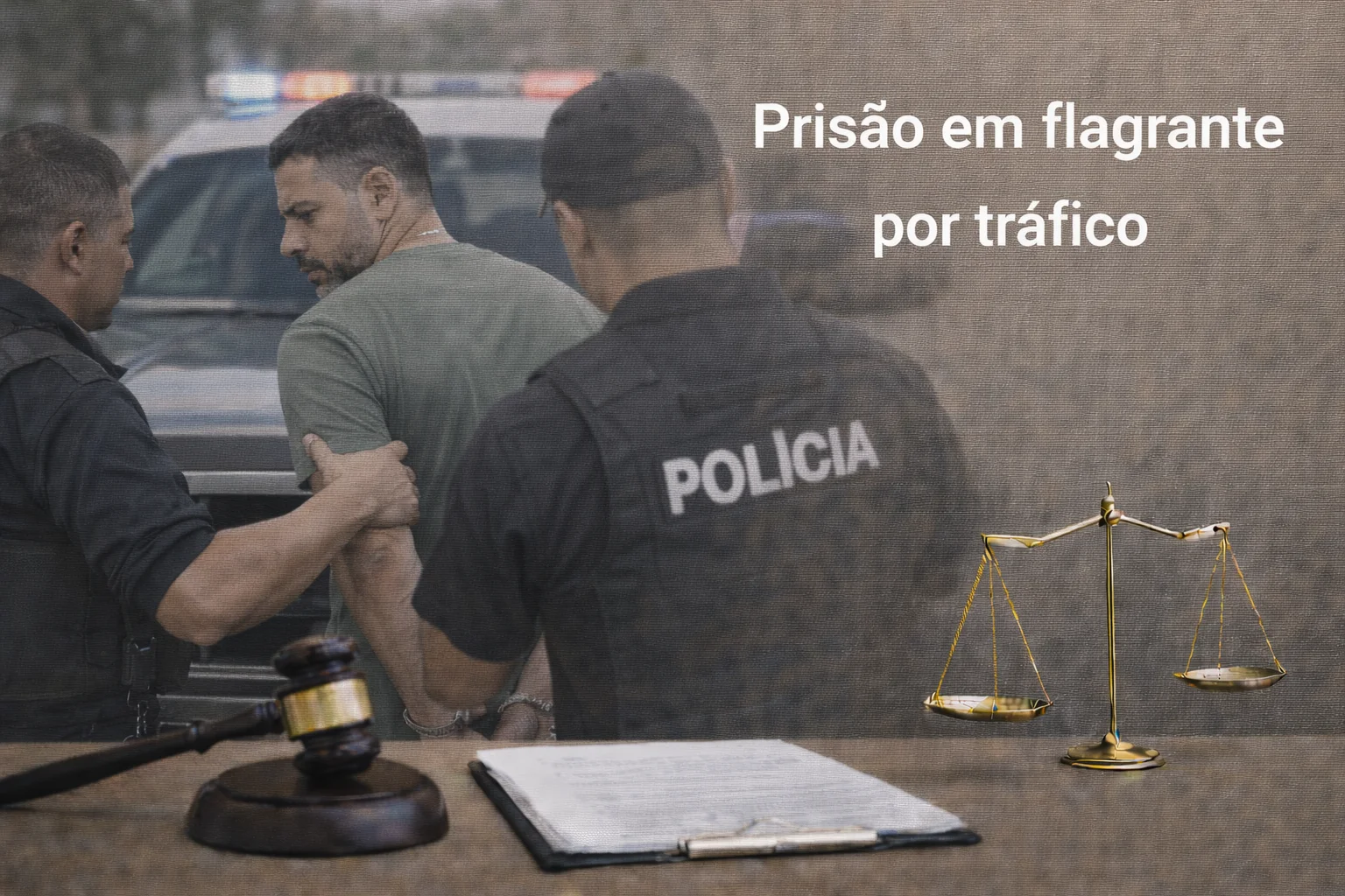 Prisão em flagrante por tráfico