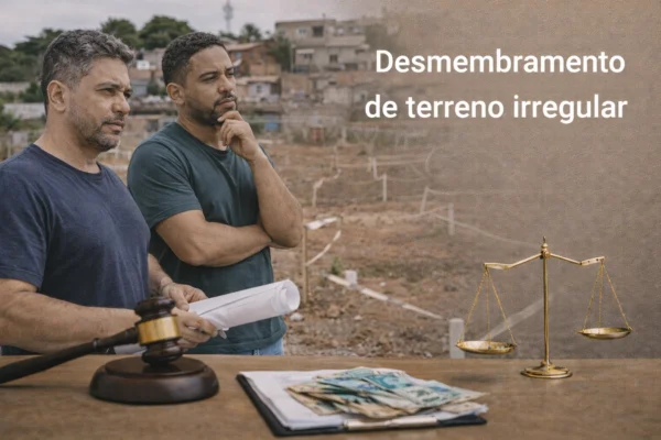 Um desmembramento de terreno irregular