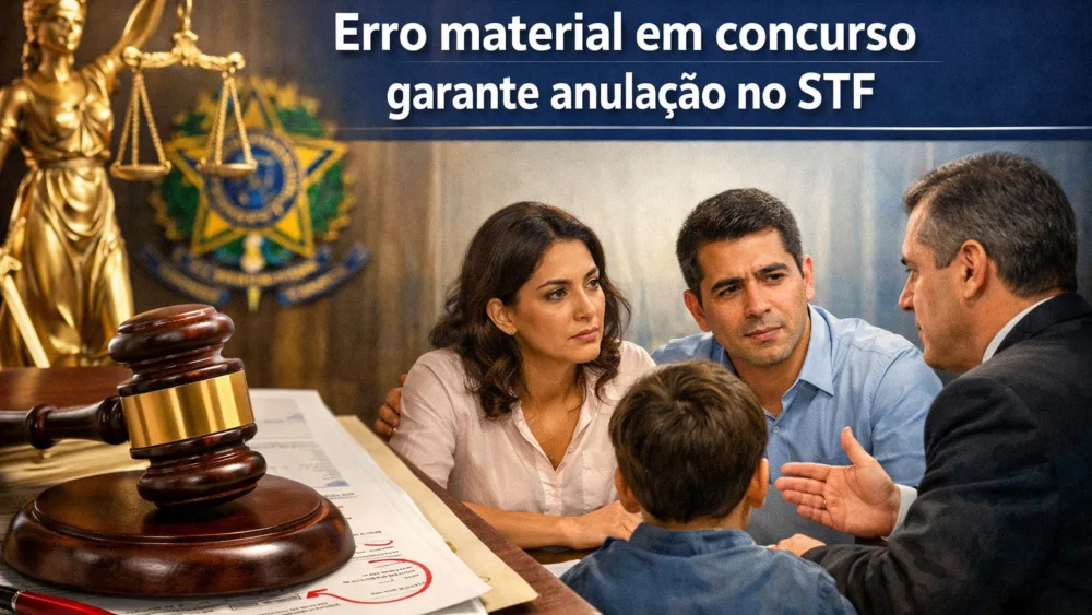 Erro material em concurso garante anulação no STF 1 erro material
