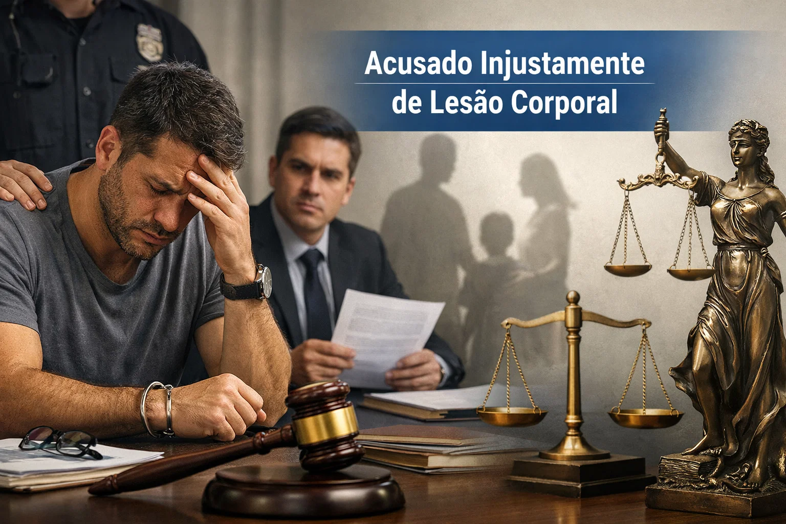 acusado injustamente de lesão corporal