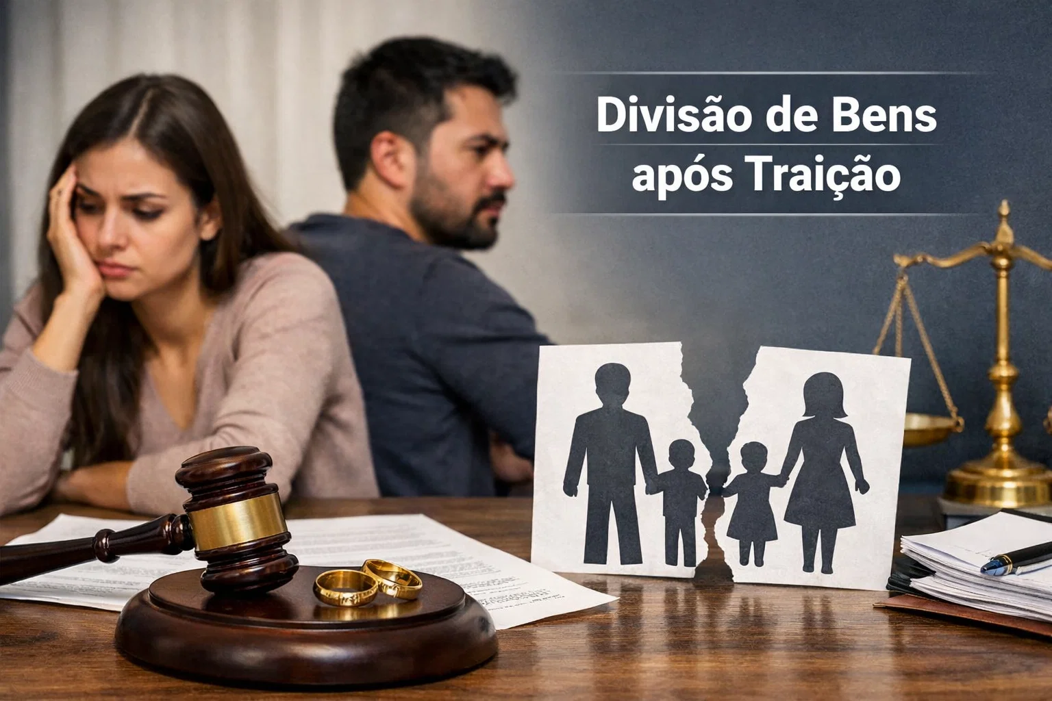 divisão de bens após traição