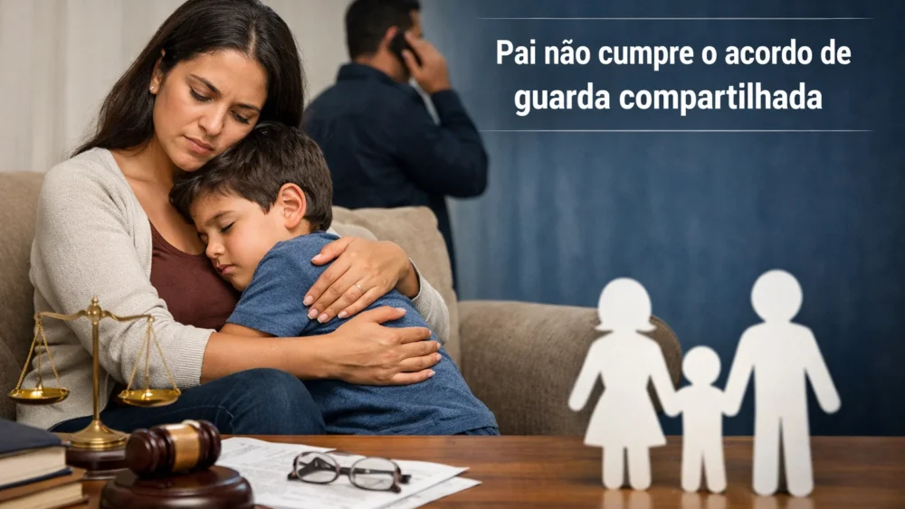 pai não cumpre o acordo de guarda compartilhada
