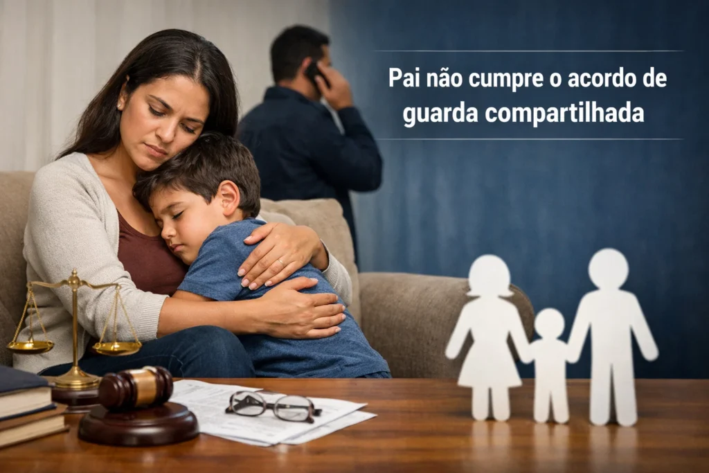 pai não cumpre o acordo de guarda compartilhada